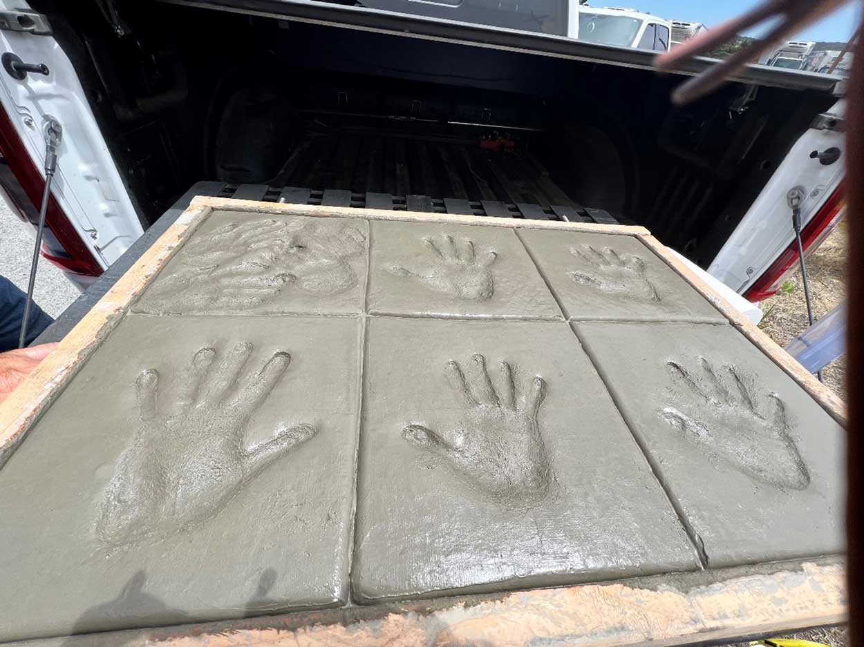 Imjin Parkway Handprints in Concrete at Project Kick-Off Imjin Parkway Handprints in Concrete at Project Kick-Off